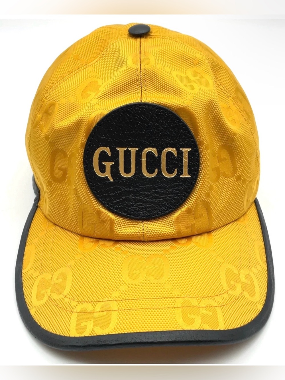Auth GUCCI Off The Grid GG Nylon Yellow M 58 Baseball Cap - Picture 2 of 16